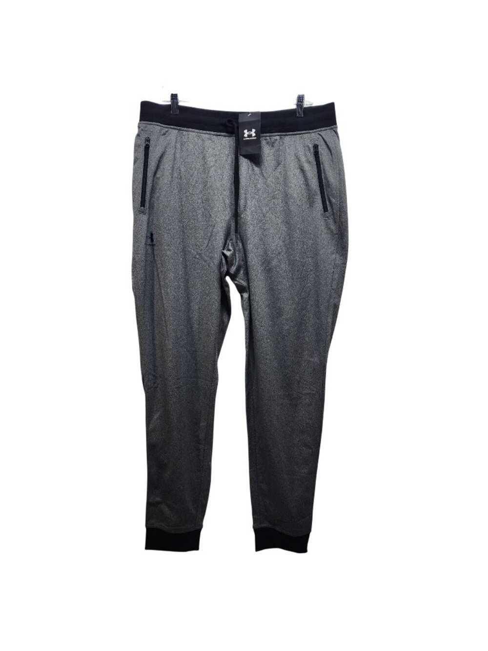 Under Armour Mens Sportstyle Tricot Jogger Gray & Black Size XL Loose Fit